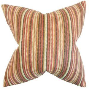 The Pillow Collection Janan Stripes Flame King Sham Set (INCLUDES 2)